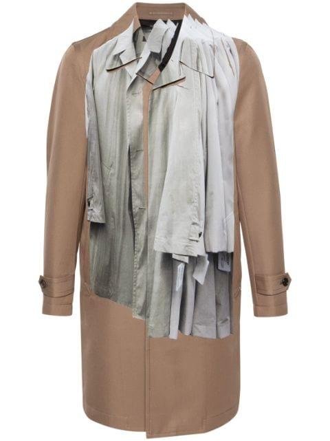 Trompe L'oeil single-breasted trenchcoat by COMME DES GARCONS