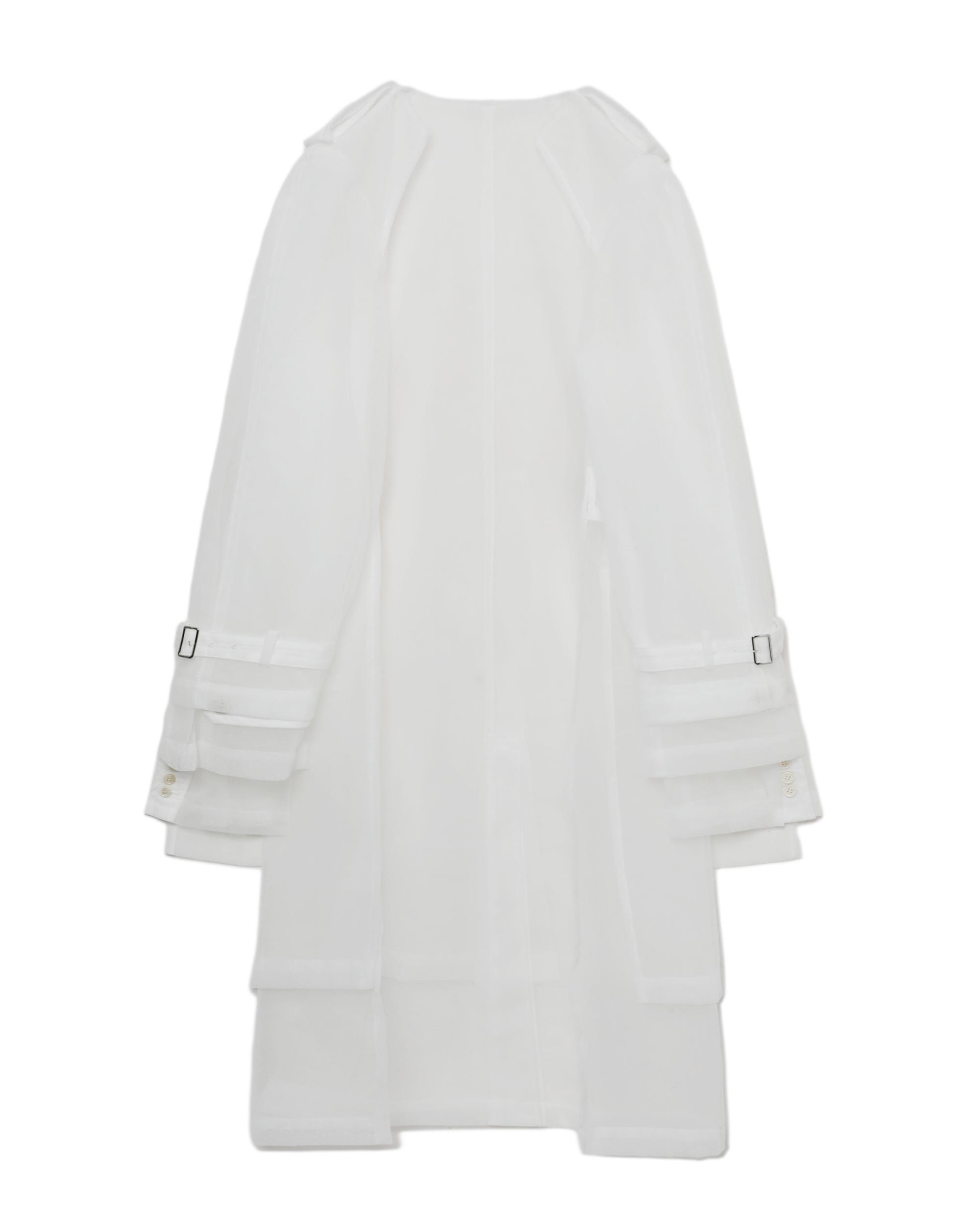 Tulle back trench coat by COMME DES GARCONS