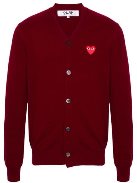 V-neck wool cardigan by COMME DES GARCONS
