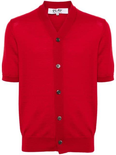 V-neck wool cardigan by COMME DES GARCONS