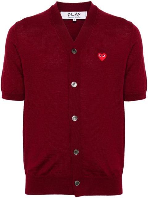 V-neck wool cardigan by COMME DES GARCONS