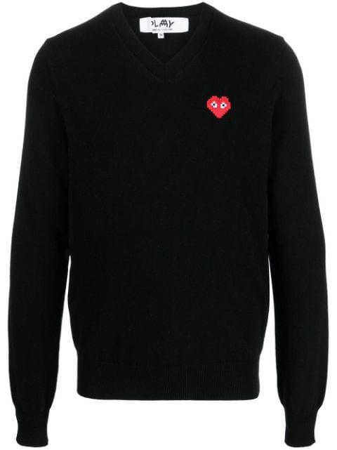 V-neck wool jumper by COMME DES GARCONS