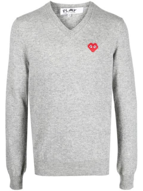 V-neck wool jumper by COMME DES GARCONS