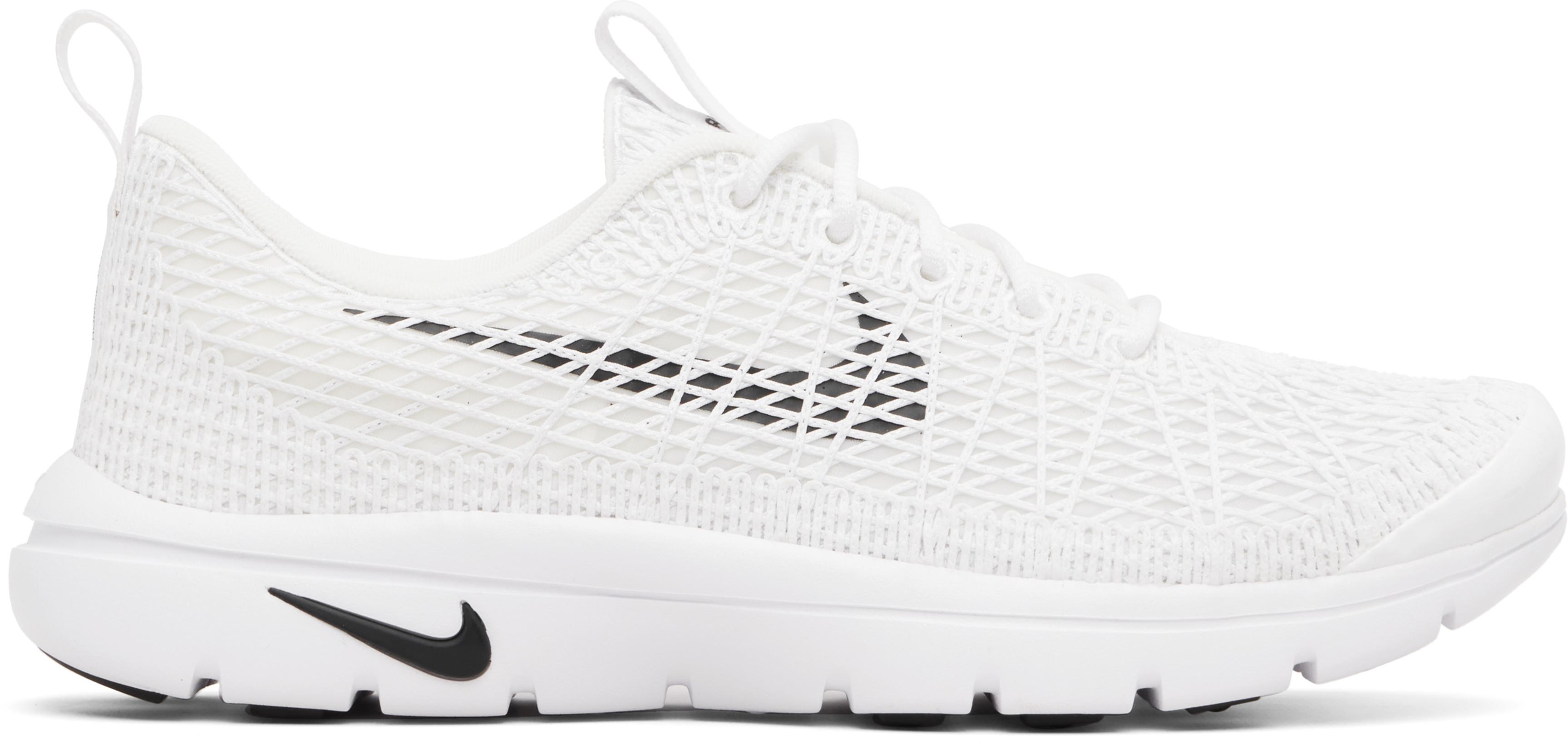 White Nike Edition Air Flymesh Sneakers by COMME DES GARCONS