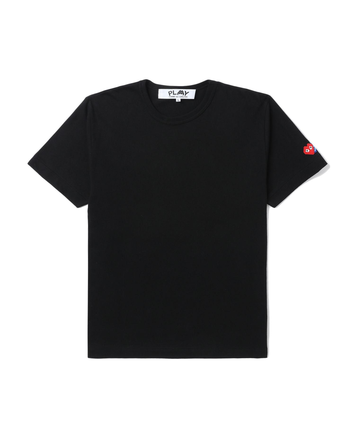 X INVADER embroidered logo tee by COMME DES GARCONS