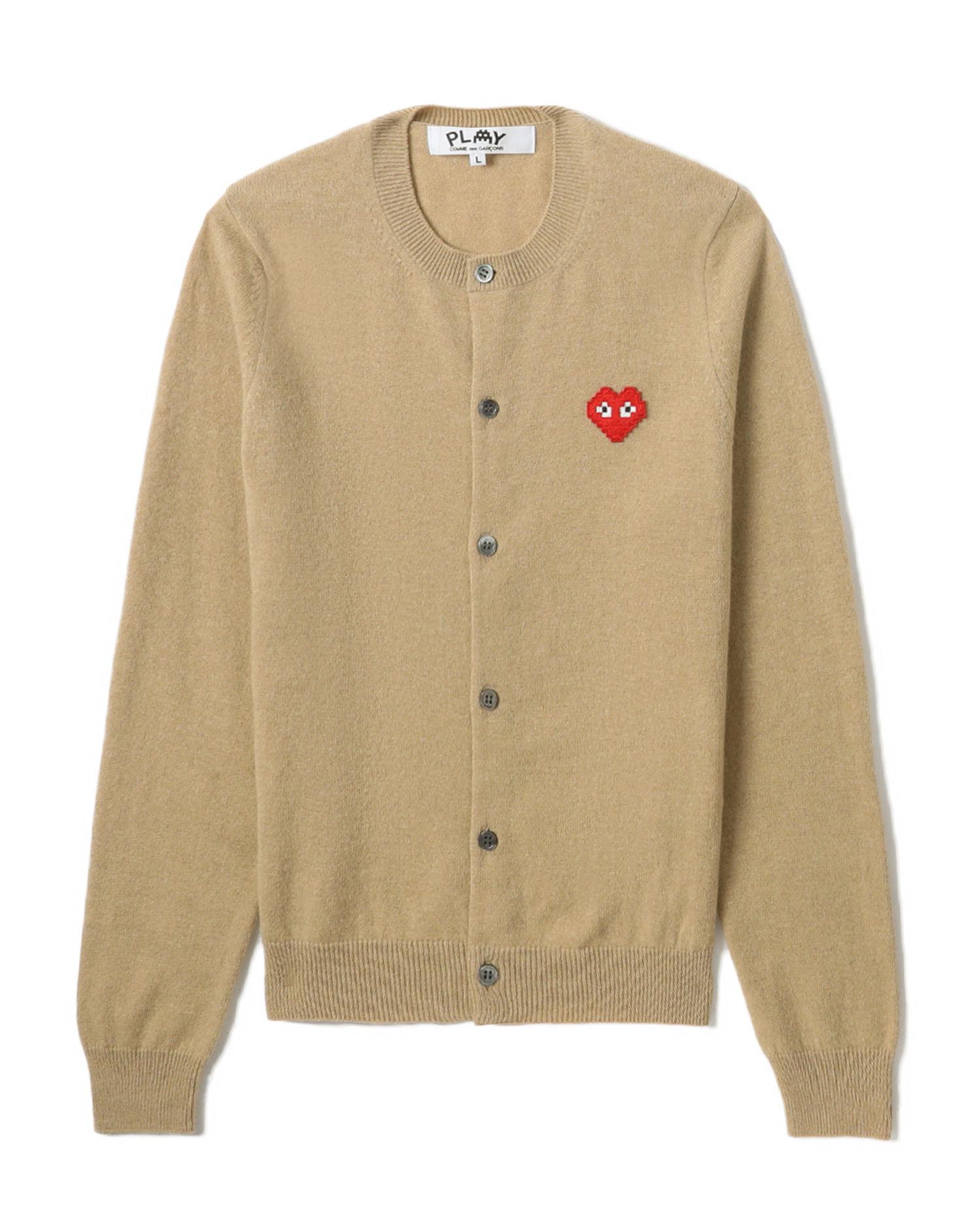 X INVADER logo cardigan by COMME DES GARCONS