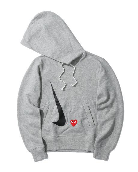 X Nike logo hoodie by COMME DES GARCONS
