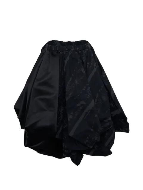 abstract-print gathered skirt by COMME DES GARCONS