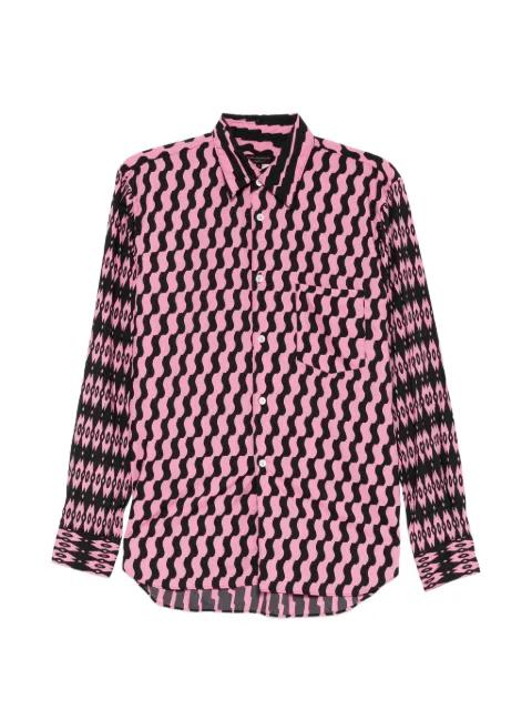 abstract-print long-sleeve shirt by COMME DES GARCONS