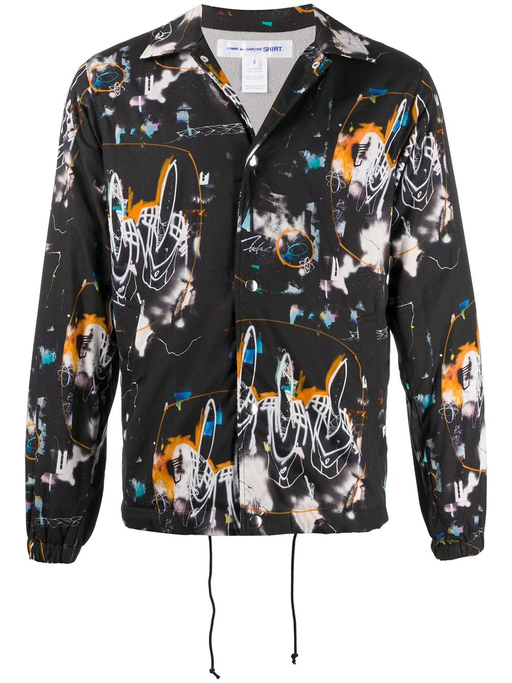abstract print shirt jacket by COMME DES GARCONS