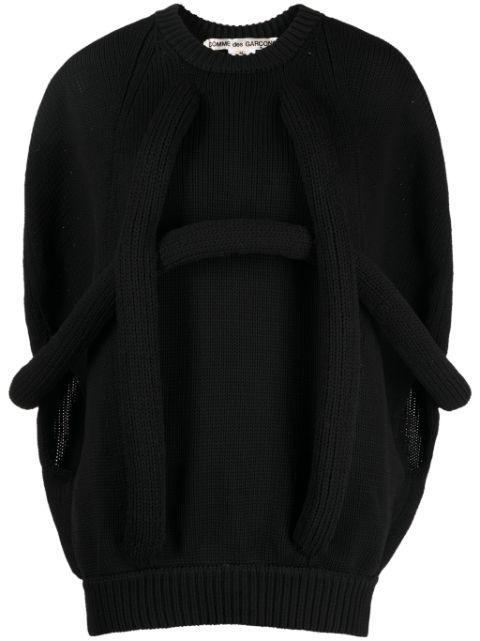 appliqué-detail chunky-knit jumper by COMME DES GARCONS