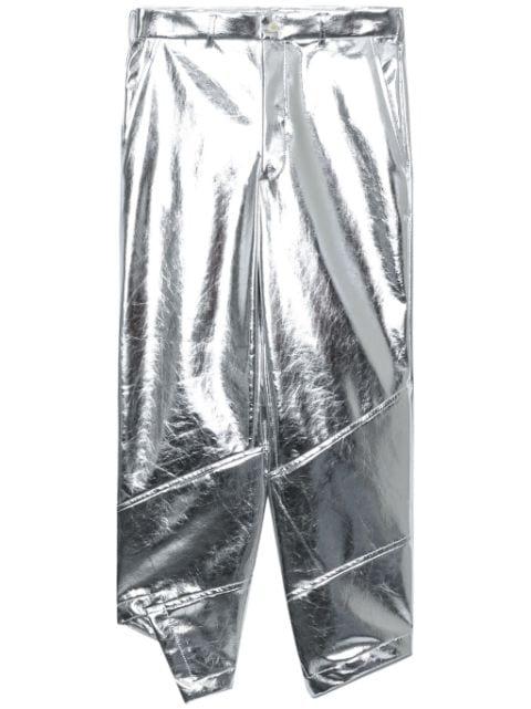 asymmetric cropped trousers by COMME DES GARCONS