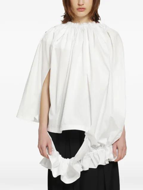 asymmetric-hem draped-detailing midi skirt by COMME DES GARCONS