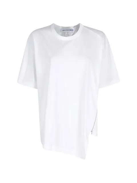 asymmetric zip-detail T-shirt by COMME DES GARCONS