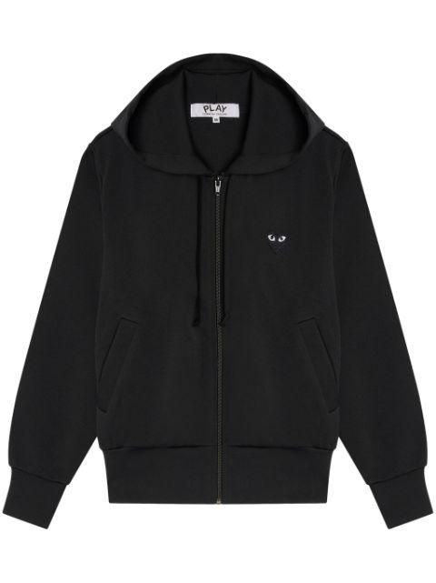 big heart-print zip-up hoodie by COMME DES GARCONS
