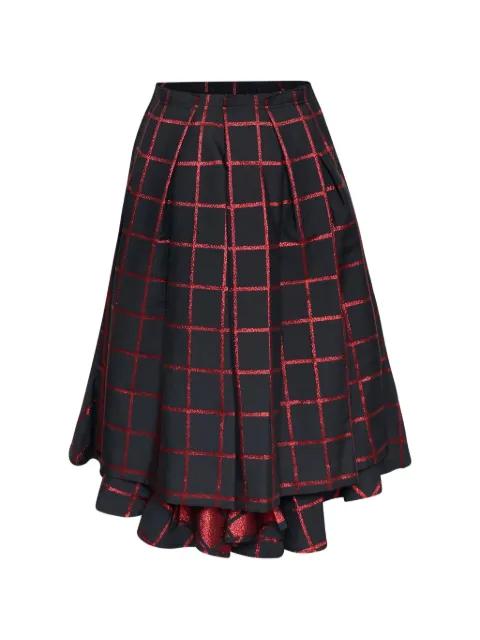 block-jacquard ruffled skirt by COMME DES GARCONS
