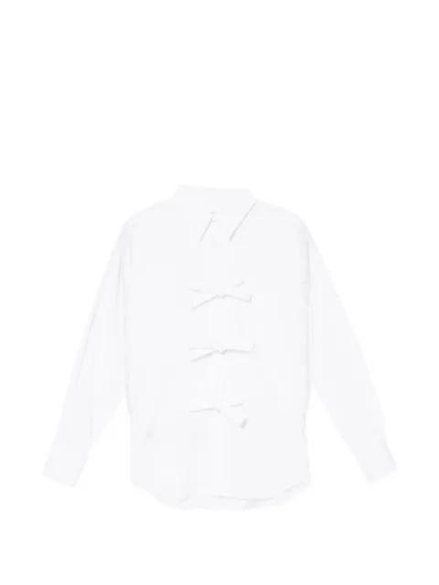 bow-detail long-sleeve cotton shirt by COMME DES GARCONS