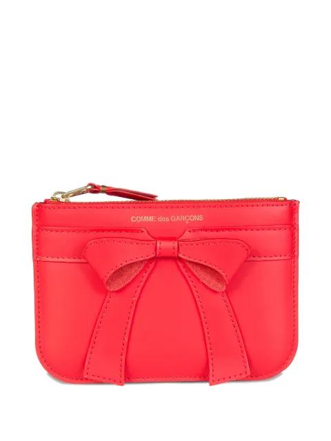 bow-detail zip wallet by COMME DES GARCONS