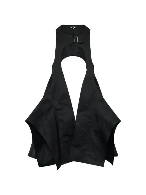 buckle-detail open-front vest by COMME DES GARCONS
