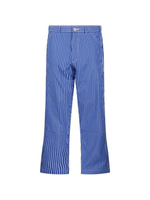 button-fastening striped trousers by COMME DES GARCONS