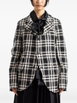 check-pattern notched-lapel jacket by COMME DES GARCONS
