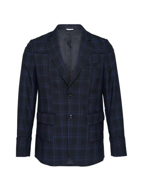 check-pattern panelled blazer by COMME DES GARCONS