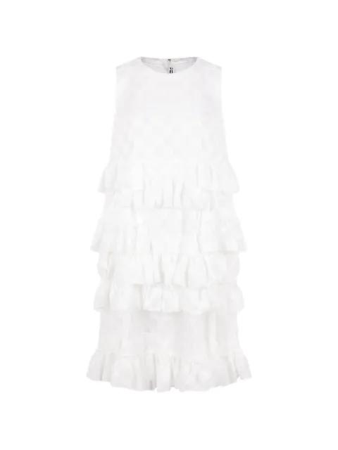 check-pattern ruffled mini dress by COMME DES GARCONS
