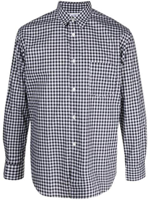 check-print cotton shirt by COMME DES GARCONS