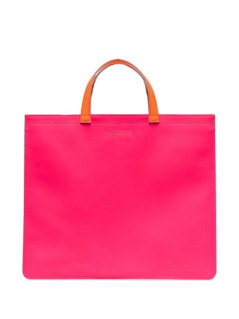 colour-block leather tote bag by COMME DES GARCONS