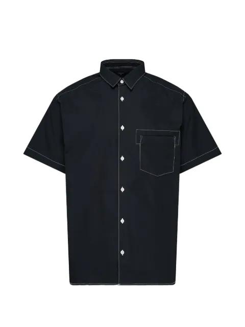 contrast-stitch short-sleeve shirt by COMME DES GARCONS