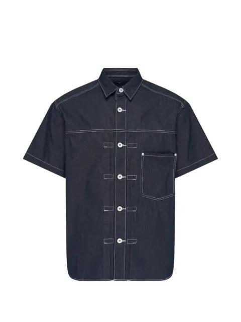 contrast-stitching short-sleeve shirt by COMME DES GARCONS
