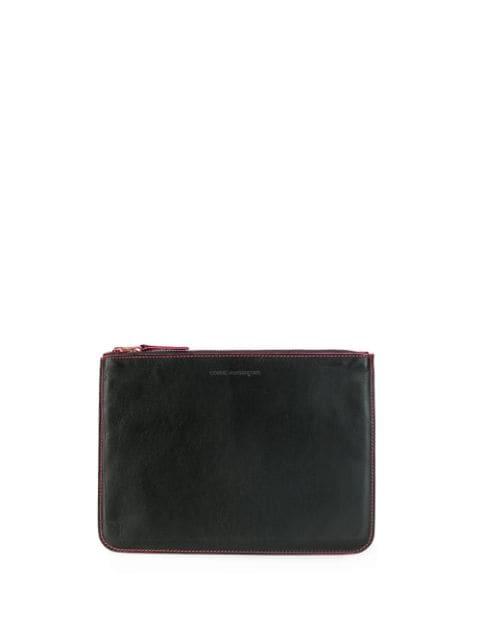 contrast-trim leather wallet by COMME DES GARCONS