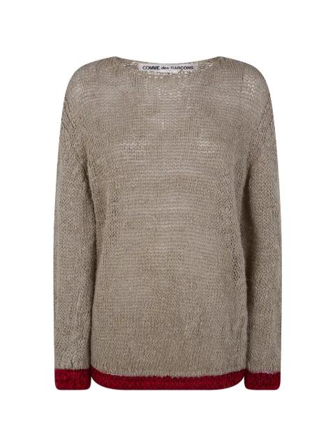 contrast-trim sweater by COMME DES GARCONS
