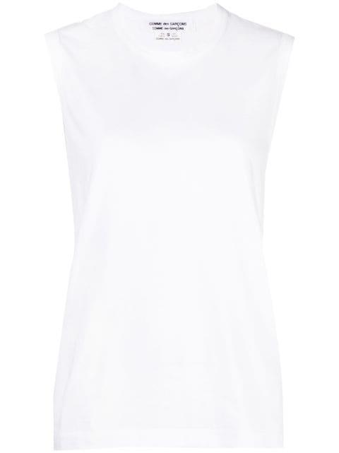 crew neck cotton vest top by COMME DES GARCONS