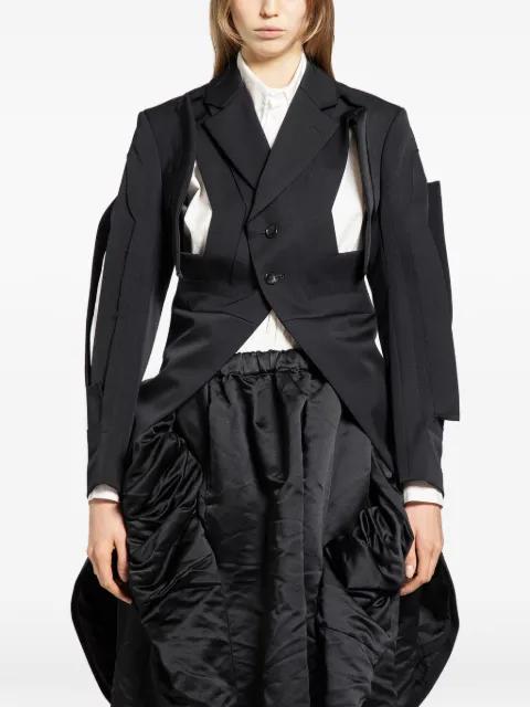 cut-out single-breasted wool blazer by COMME DES GARCONS