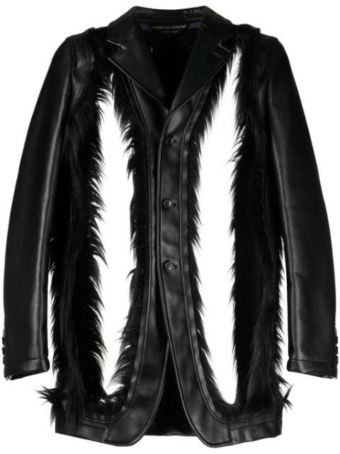 cutout faux-fur blazer by COMME DES GARCONS