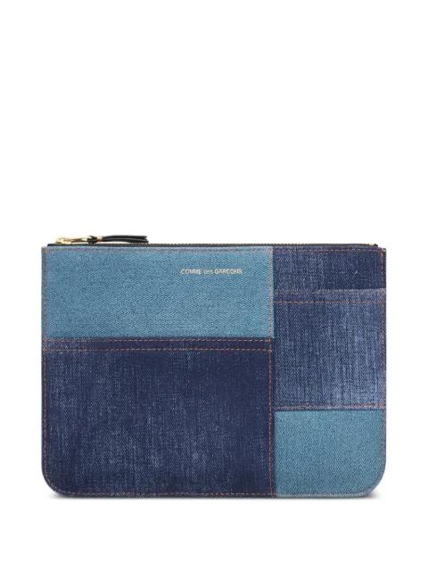 denim-print patchwork wallet by COMME DES GARCONS