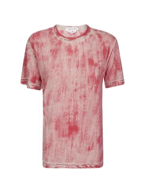 distressed-effect linen t-shirt by COMME DES GARCONS