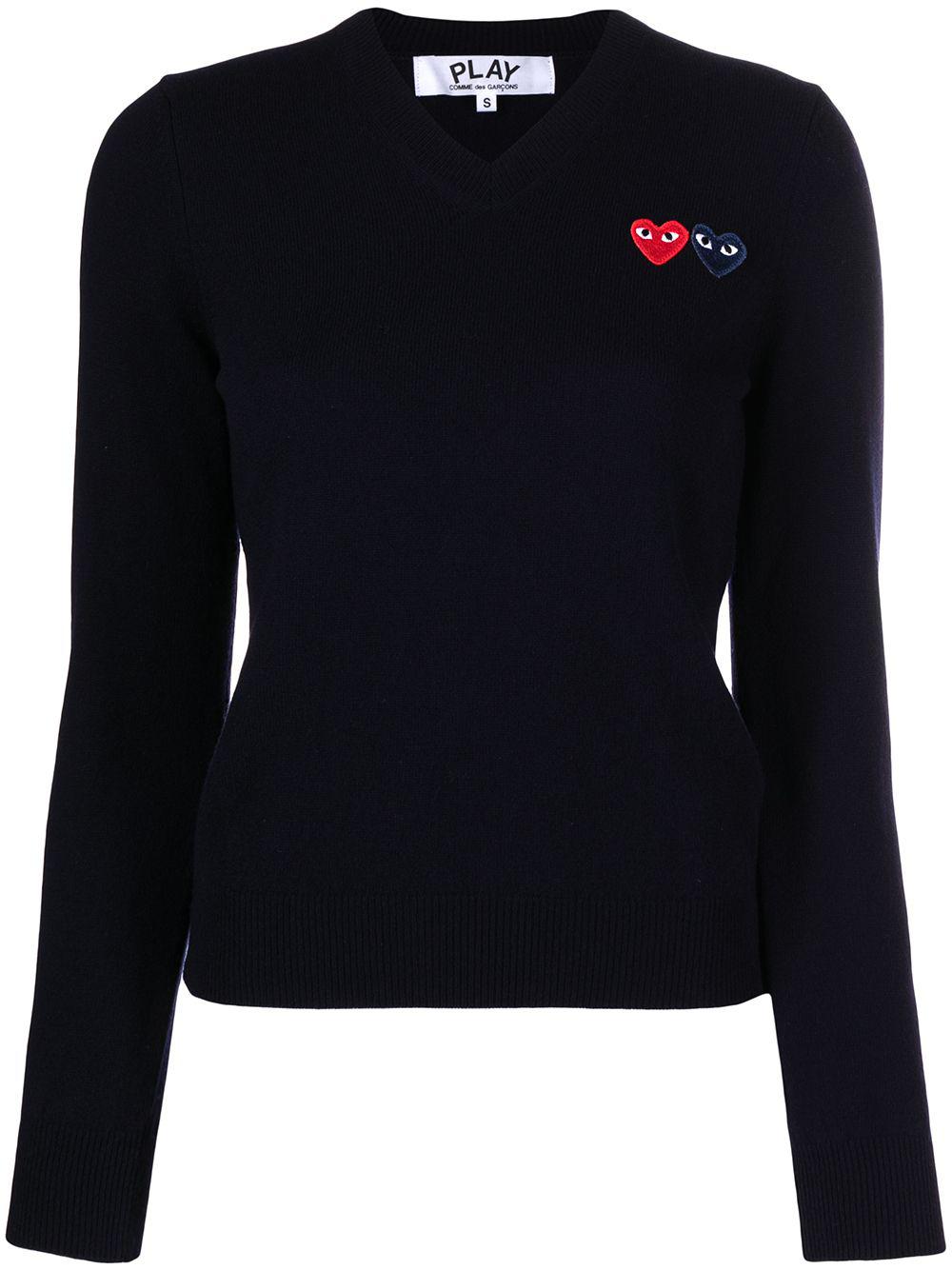 double heart motif jumper by COMME DES GARCONS