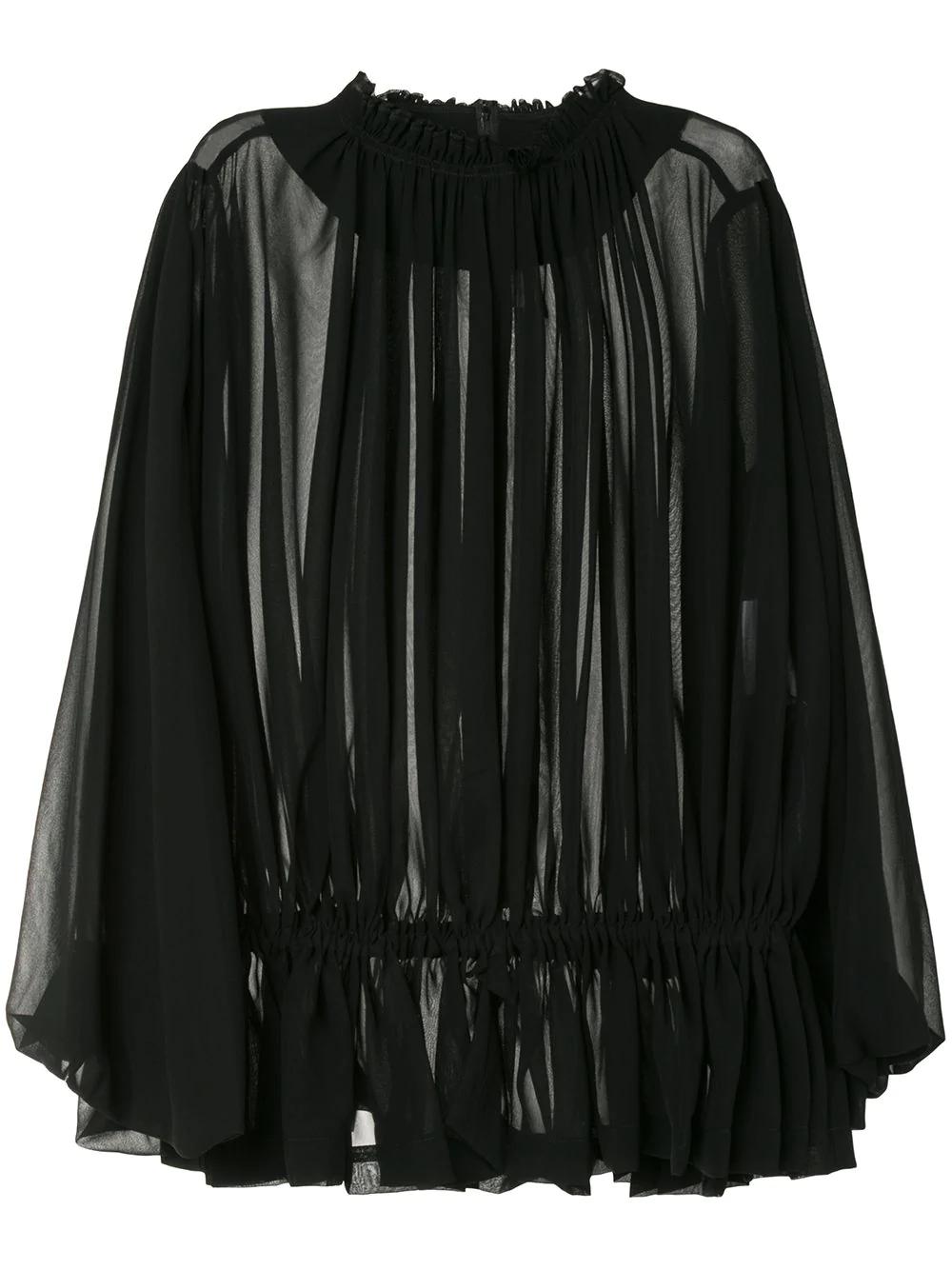draped semi-sheer blouse by COMME DES GARCONS