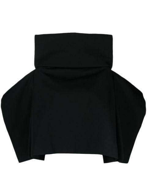 draped wool cape by COMME DES GARCONS