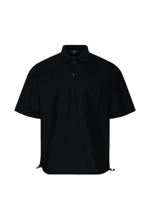 drawstring-detail polo shirt by COMME DES GARCONS