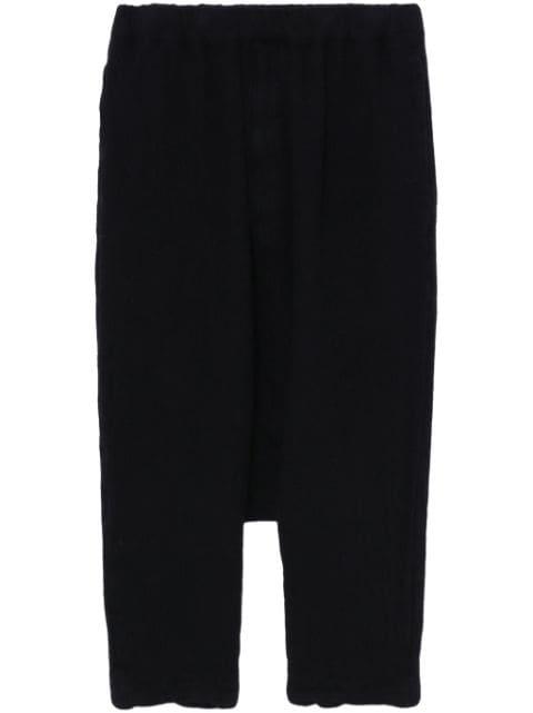 drop-crotch cropped trousers by COMME DES GARCONS