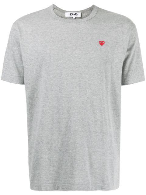 embroidered heart T-shirt by COMME DES GARCONS