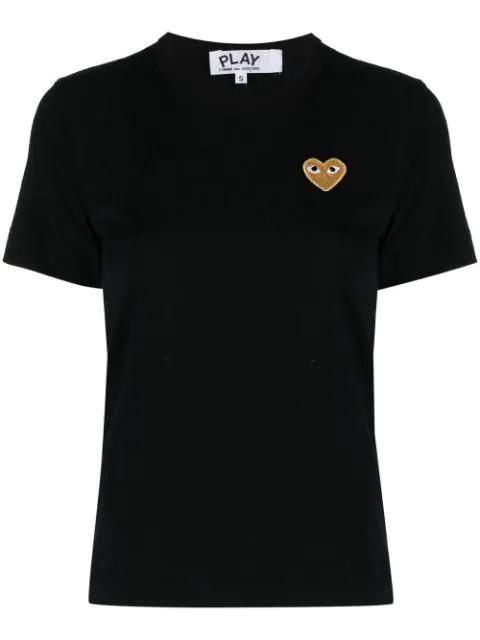 embroidered heart T-shirt by COMME DES GARCONS