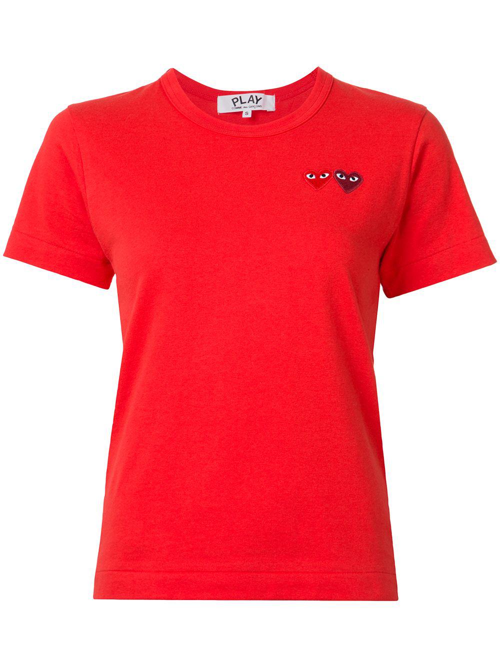 embroidered-heart T-shirt by COMME DES GARCONS