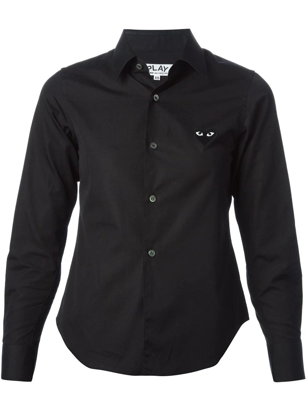 embroidered-heart shirt by COMME DES GARCONS