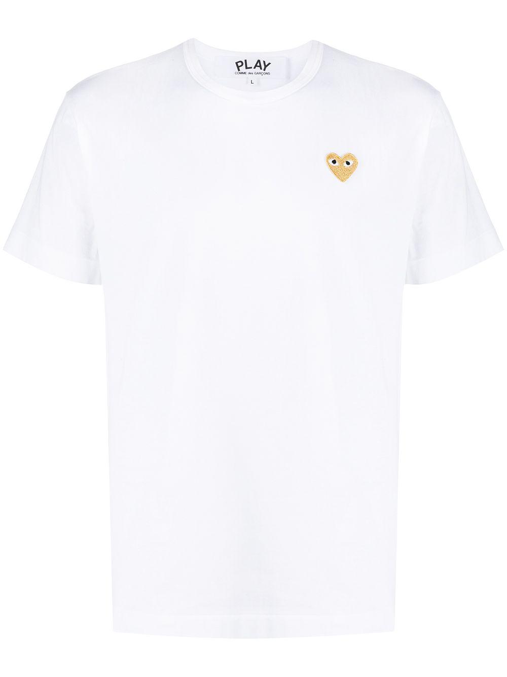 embroidered logo cotton T-shirt by COMME DES GARCONS