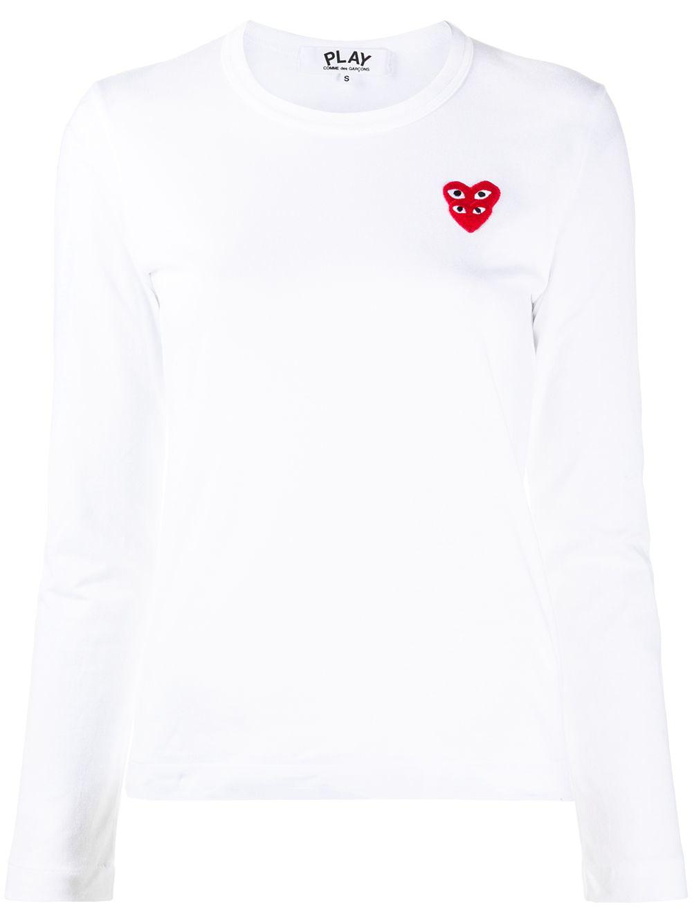 embroidered-logo longsleeved top by COMME DES GARCONS