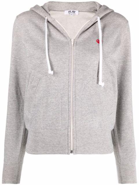 embroidered-motif zip-fastening hoodie by COMME DES GARCONS